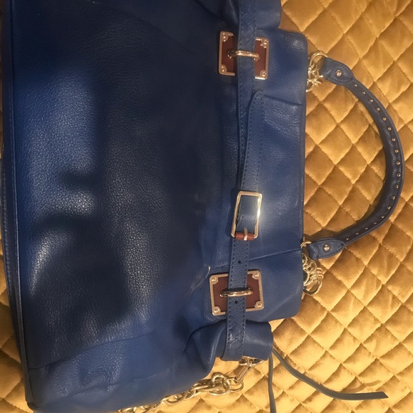 royal blue leather purse